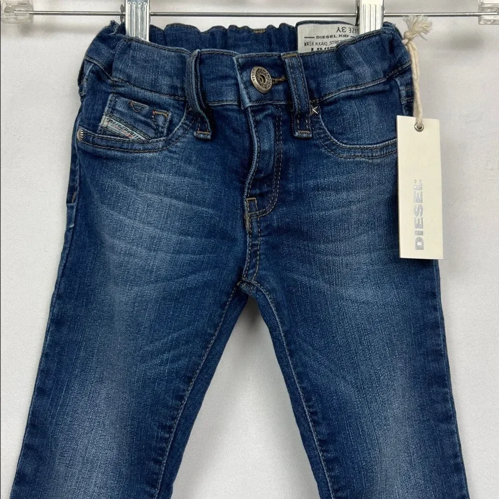 Diesel Kids Livier Stretch Super Slim blue jeans size 3 NWT